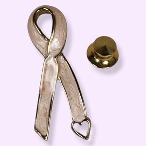 (2/$20) Pink Enamel Swirl Breast Cancer Awareness Pin
